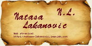 Nataša Lakanović vizit kartica